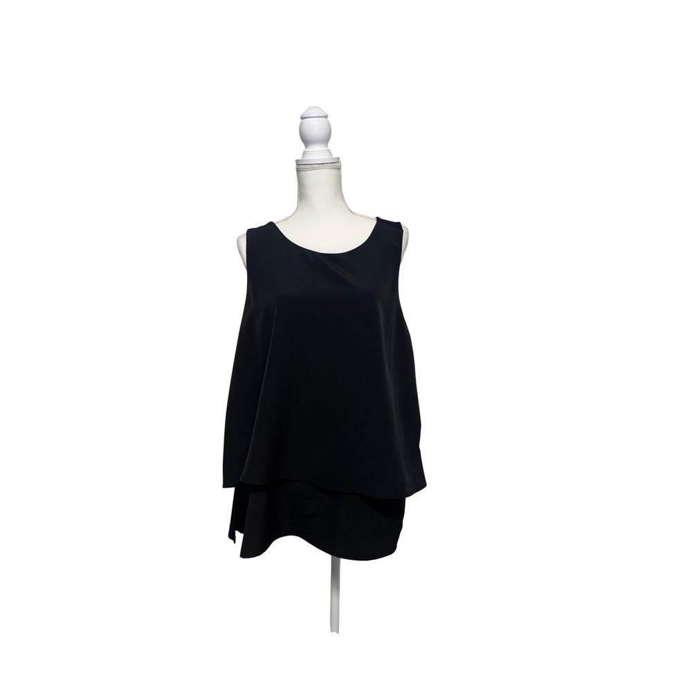 Diane‎ Gilman DG2 Black Sleeveless Blouse Women's Size Extra Large